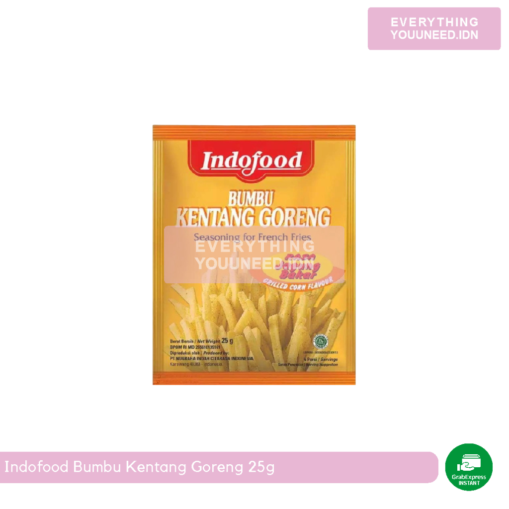 

Indofood Bumbu Kentang Goreng Rasa Jagung Bakar 25g