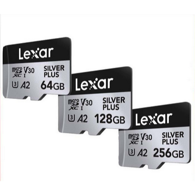 LEXAR PROFESSIONAL LMSSIPL064G/128G/256G-BNNNG SD3.064GB/128GB/256GB MICROSD SILVER PLUS