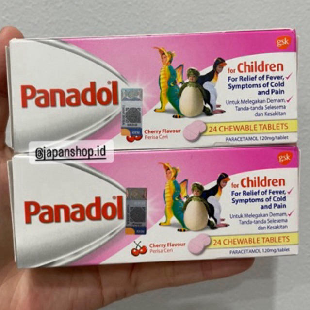 Panadol Kids Chewable 24s Cherry Flavor /Panadol anak MALAYSIA