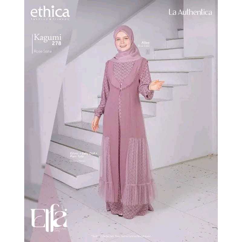 KAGUMI 287 ROSE SLATE GAMIS IBU SARIMBIT ELFA 277 ROSE SLATE