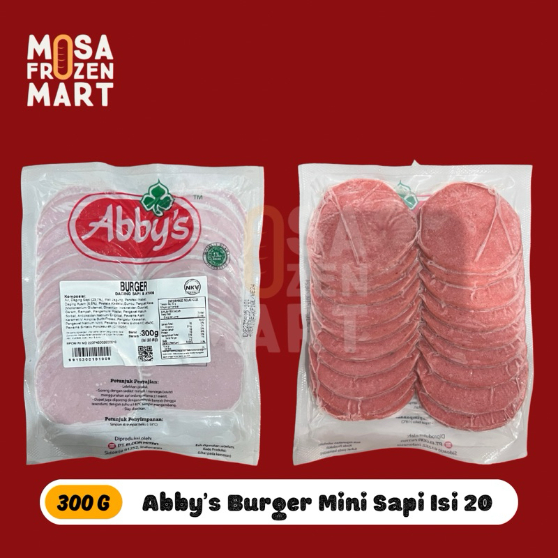 

Abby's Burger Mini Sapi 300 G Isi 20 Pcs | Isian Burger