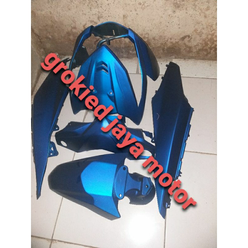 cover full body halus honda beat fi 2013 2016 warna biru doff