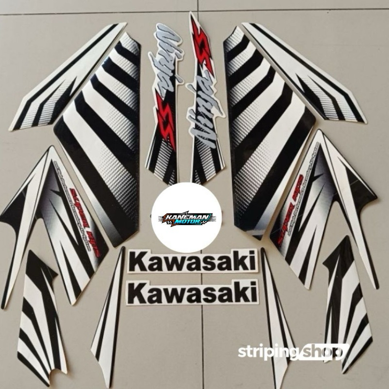 Striping Stiker Ninja SS Zebra 2014 2015 Putih