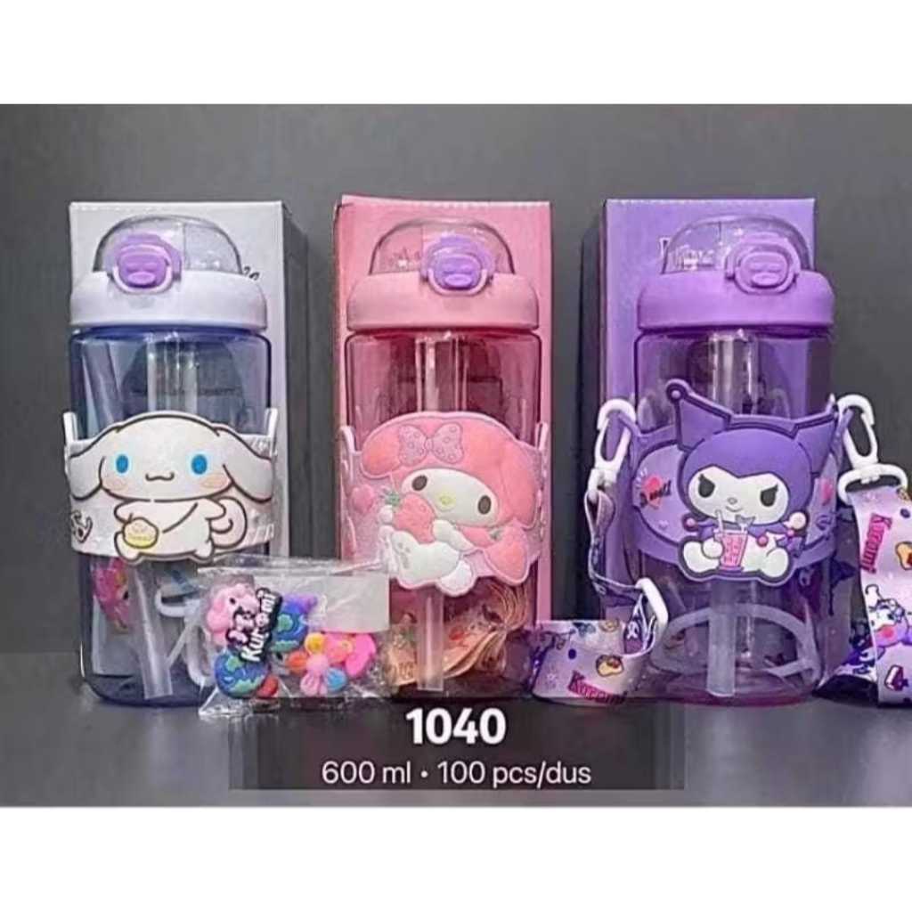 [650] Botol Minum Anak Karakter Sanrio + Box / Botol Minum Anak Sekolah 650ML / Botol Lucu Free Stic