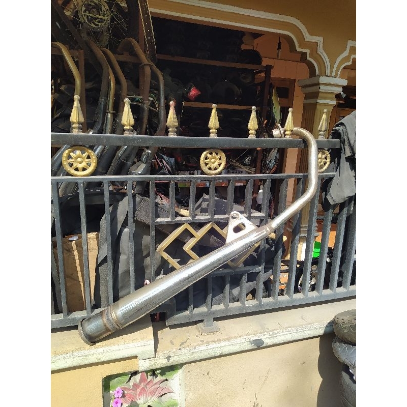 KNALPOT GL PRO SERIES TITIK TIGA KODE TEMBUS ORIGINAL COPOTAN SUDAH BEDEL.KLEPER