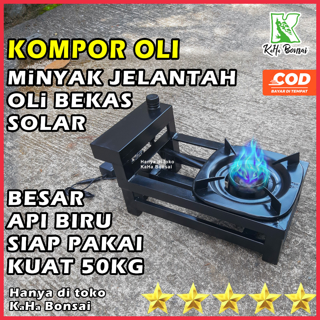 Kompor Oli Bekas Api Biru Siap Pakai Kompor Minyak Jelantah Kompor Bahan Oli Bekas Siap Pakai Besar 