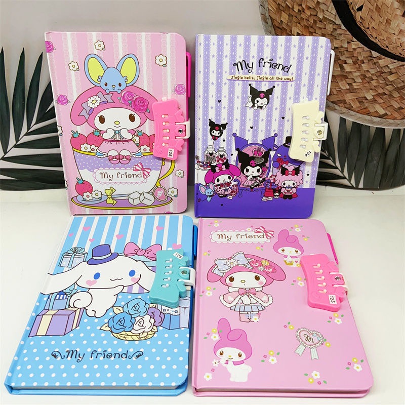 

HJK Buku Daily Diary Dengan Lock Dan Pulpen /Note Sanrio Set Pulpen Dengan Pengaman Kode Kunci