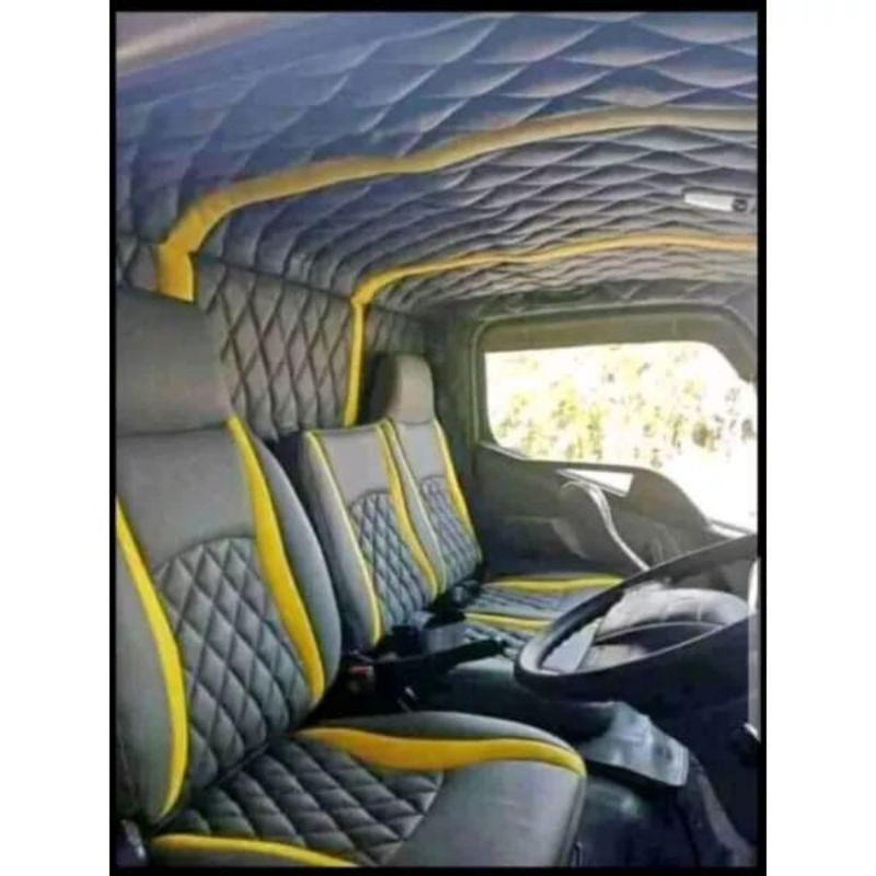 FULL VARIASI JOK MOBIL+PLAFON+KABIN UNTUK MOBIL TRUCK;CANTER,RAGASA,DYNA,HINO