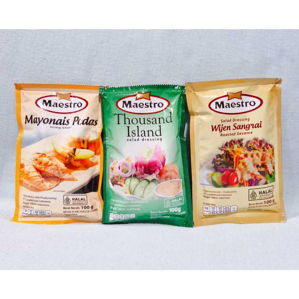 

Maestro Mayonais Sachet / Mayonais Pedas / Thousand Island / Wijen Sangrai (1 Pcs)