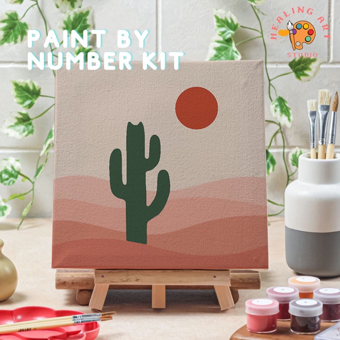 

Hadiah Tiap Pembelian Paint by number lukisan gurun dessert canvas 2x2 cm painting kit dessert4 15x15cm