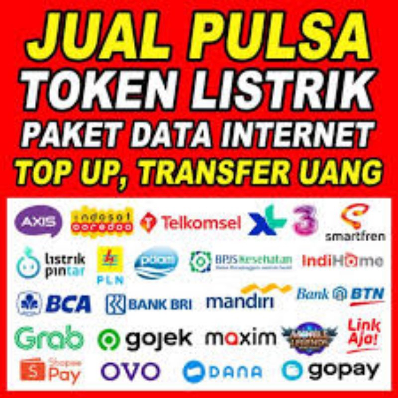 PULSA PAKET DATA TOKEN LISTRIK BAYAR TAGIHAN DAN LAINNYA