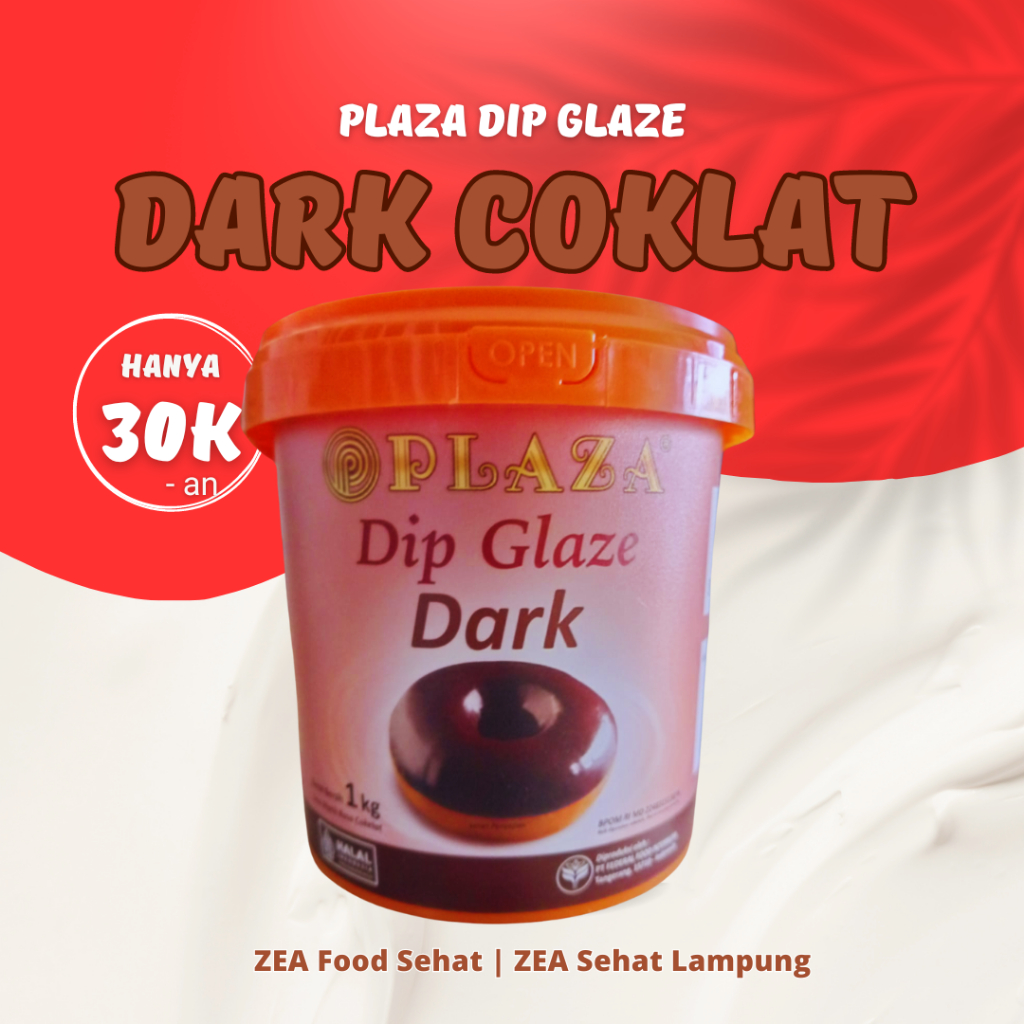 

Plaza Dip Glaze Dark Cokelat 1kg Selai Olesan Donat, Roti Bakar dan Topping Es Krim