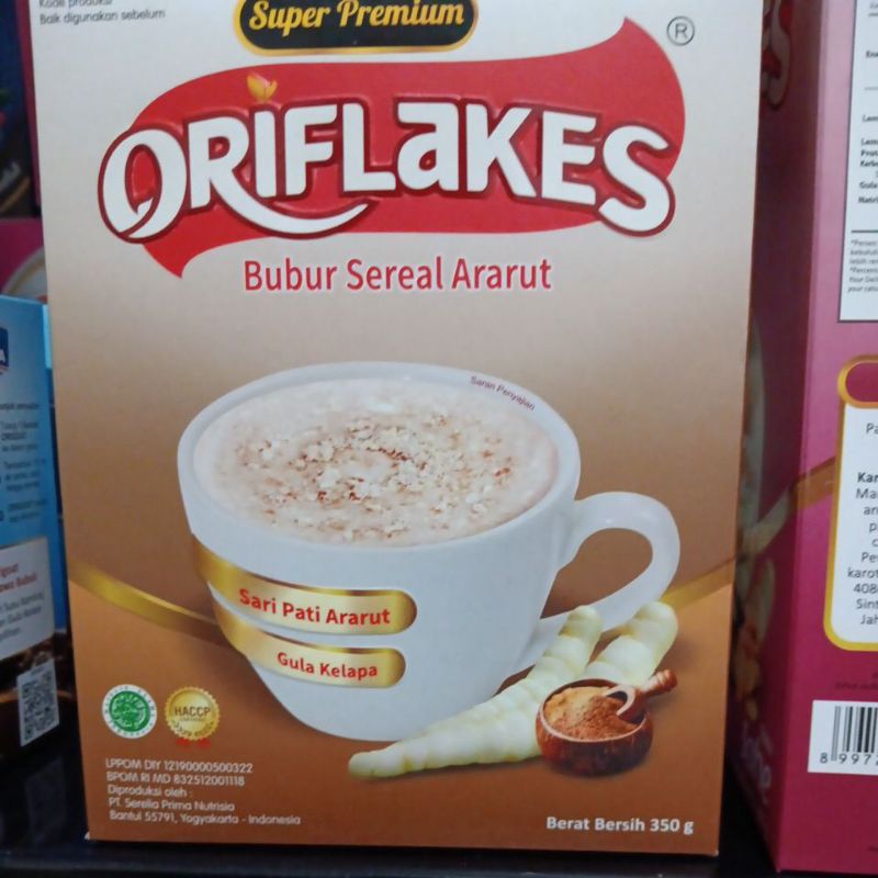 

ORIFLAKES SEREAL UMBI GARUT 350GR ORIGINAL GULA KELAPA MEREDAKAN MAAG GERD