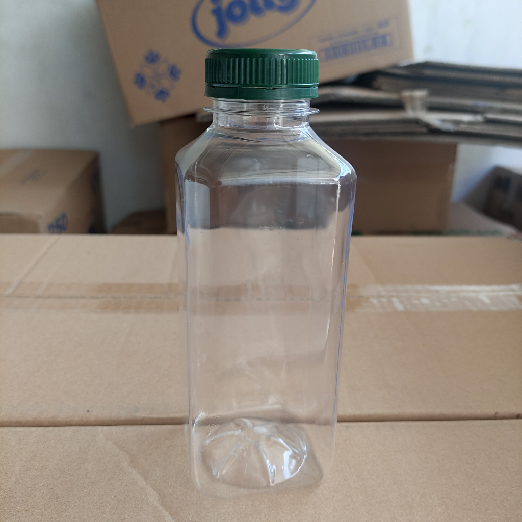 Botol Kale Kotak 500ml // Botol Plastik Kotak 500 ML Tebal 44 Gram