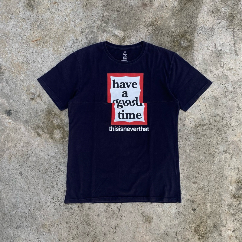 Have a good time x thisisneverthat tshirt dark blue(𝐒𝐨𝐥𝐝𝐨𝐮𝐭)