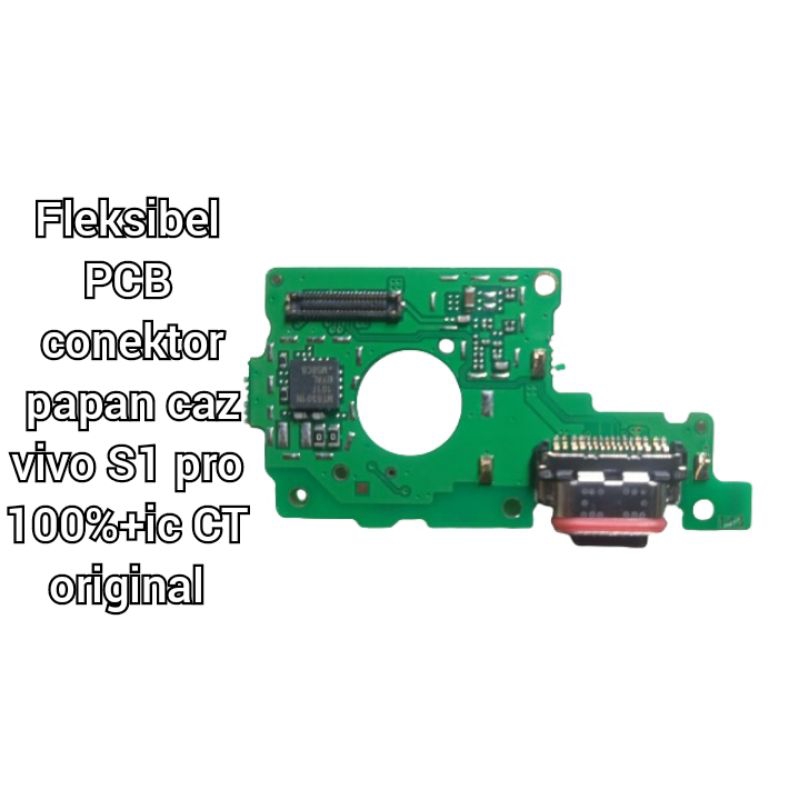 fleksibel pcb conektor papan caz vivo S1 pro 100%+ic ct original fleksibel pcb conektor caz hf mic v