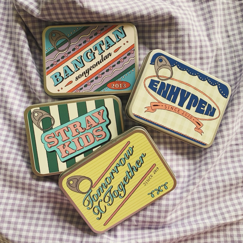 Canned Idols Tin Case Kotak Penyimpanan BTS TXT ENHYPEN SKZ