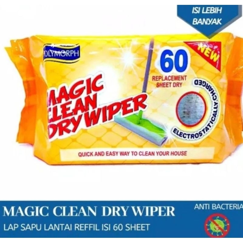 Polymorph magic clean dry wipper/tissue pembersih lantai/tissue lantai/tissue kering pembersih lanta