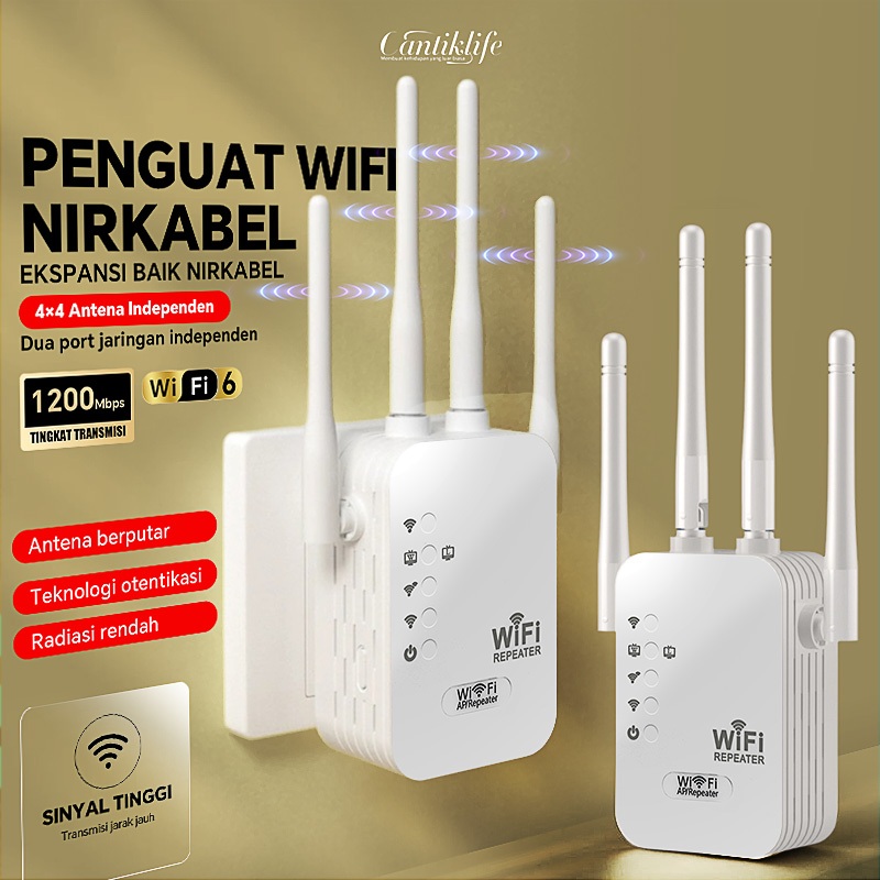 WIFI Repeater 300Mbps WIFI Extender 1200Mbps Access Point Wireless Penguat Sinyal Amplifier Wireless