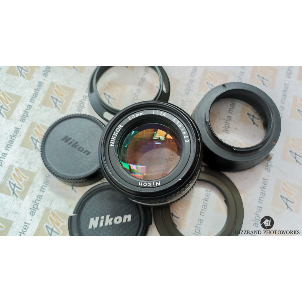 MULUS Lensa Manual Fix Nikon Nikkor AI-S 50mm f1.4 TAJAM BOKEH AIS Canon EOS M Nikon Z Pentax Sony N