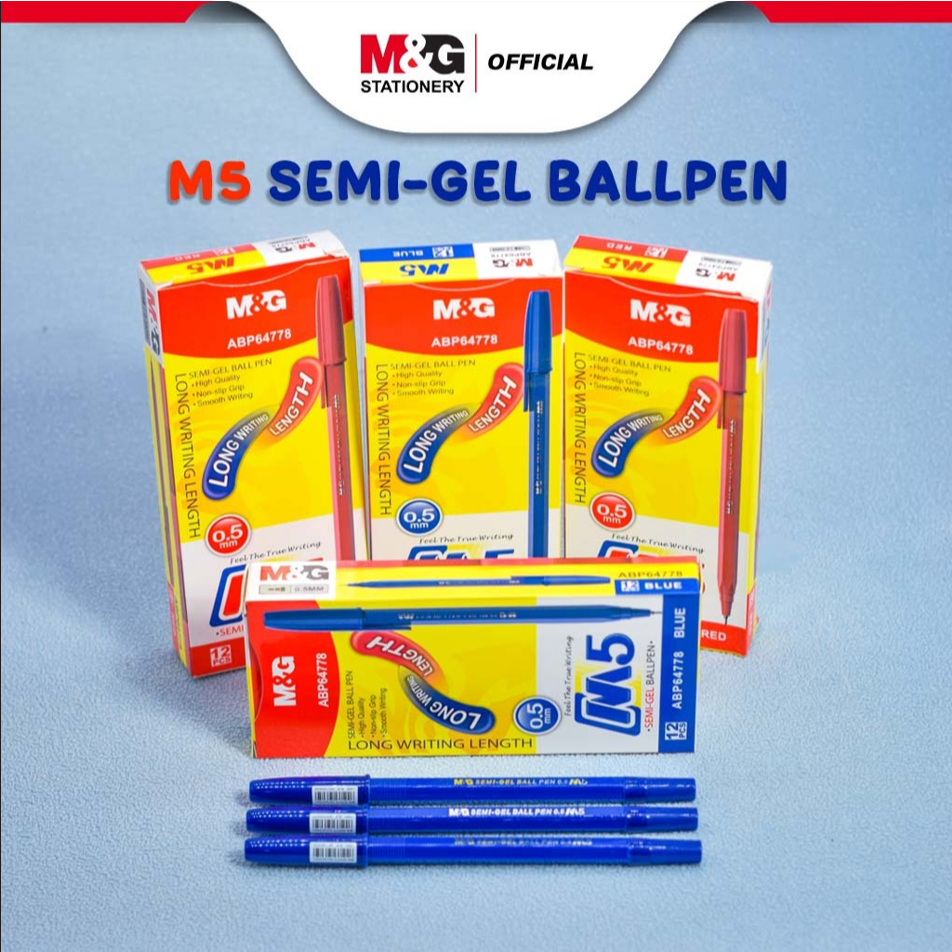 

M&G Bolpen Gel M5 0.5mm Pulpen Standard ( PCS )