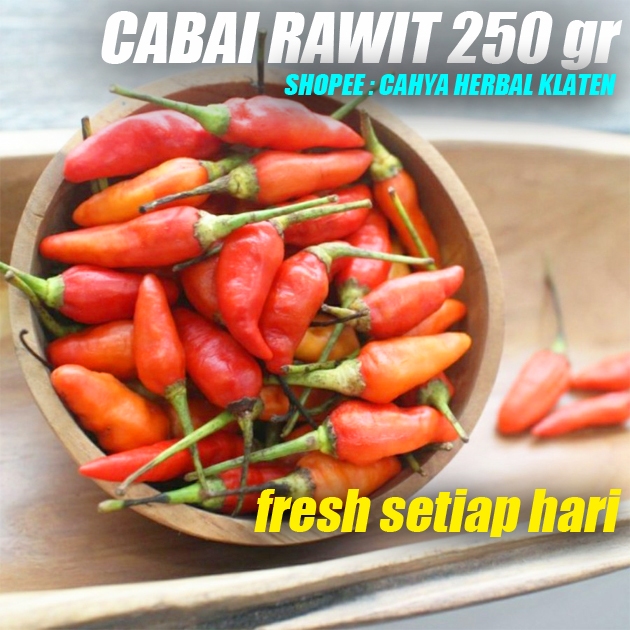 

Cabai / Cabe Rawit Merah 1/4 Kg 250 Gram