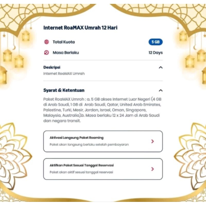 PAKET ROMING TELKOMSEL  5Gb 10gb 12 hari