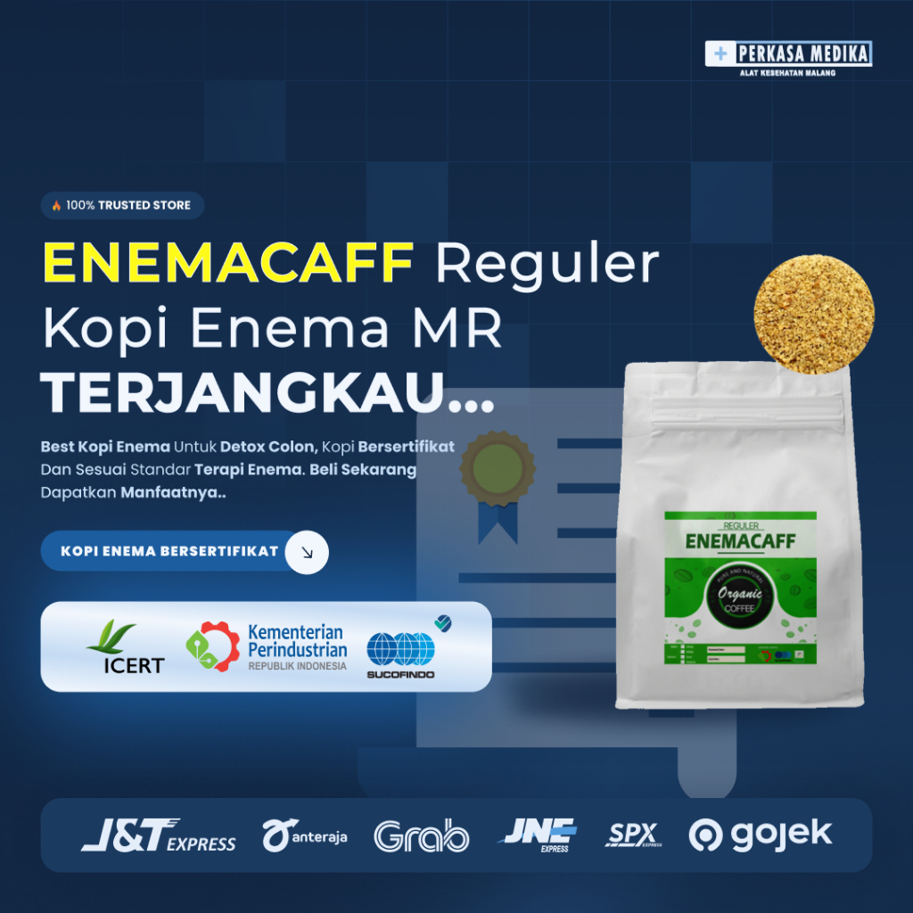 

KOPI ENEMA ORGANIK TERBAIK - Enemacaff Reguler LR 500gr Enema Kopi Enema Gold Light