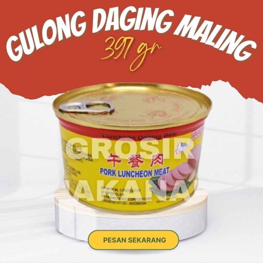 

Kornet Daging Babi / Pork Luncheon Meat Gulong / Daging Maling - 397gr