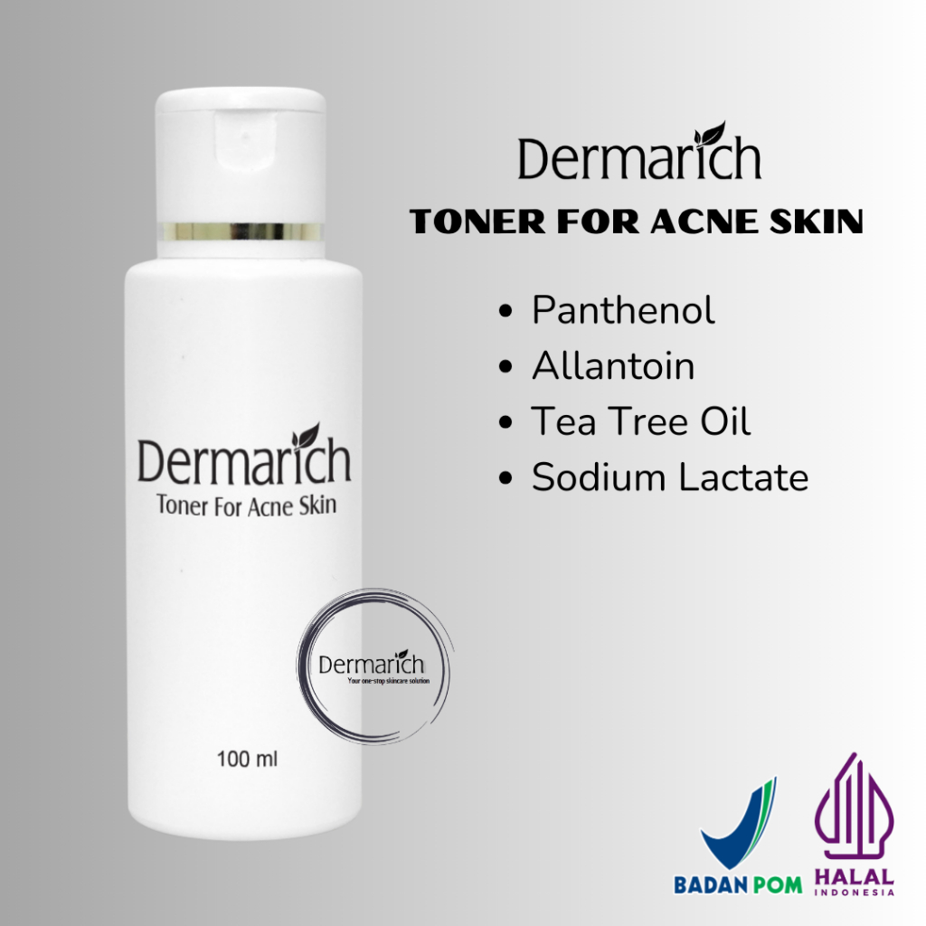 DERMARICH TONER FOR ACNE SKIN - Penyegar Wajah Berjerawat 100ml - DERMARICH BEAUTY