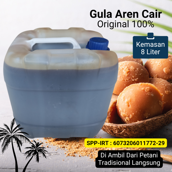 

Gula Aren Cair Murni 8 Liter Premium Kental Gula Aren Murni Tanpa Campuran Gula Cair 8 Liter