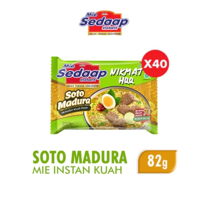 

Sedaap Mie Instan SOTO MADURA 82 gr x40