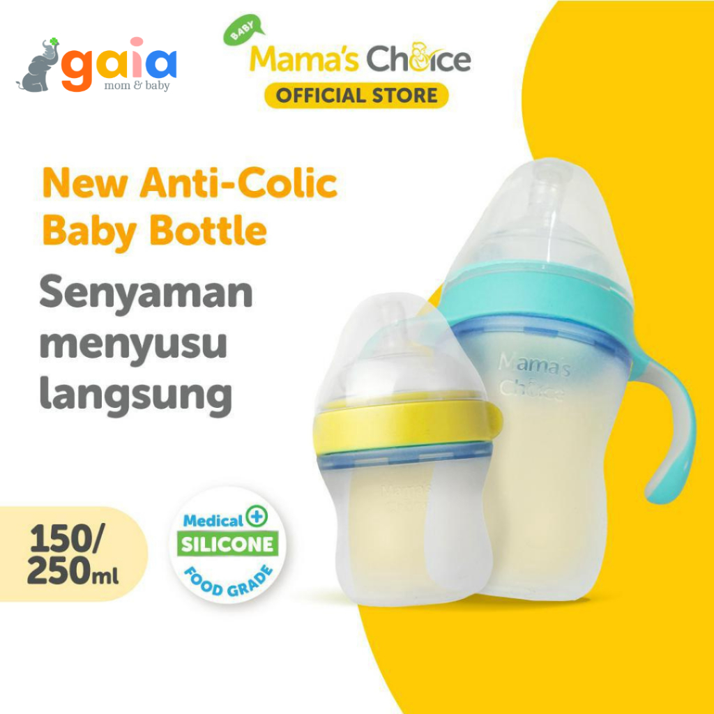 Mama's Choice Anticolic Bottle | Botol Susu Bayi Anti Kolik & Kembung (DOT MENYAMPING)
