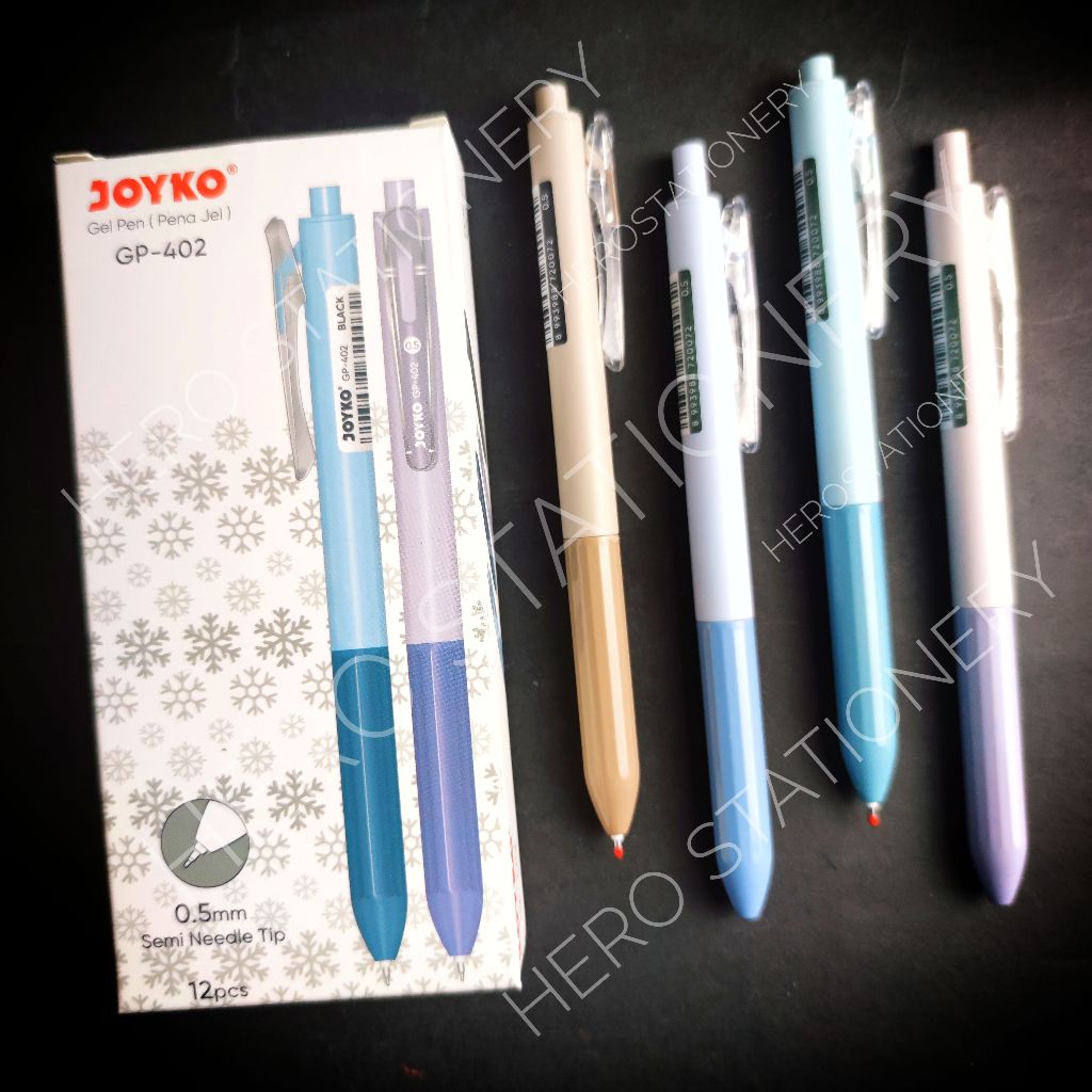 

Joyko pen pulpen gel snowflake semi needle tip 0.5 mm GP-402 . 12 unit