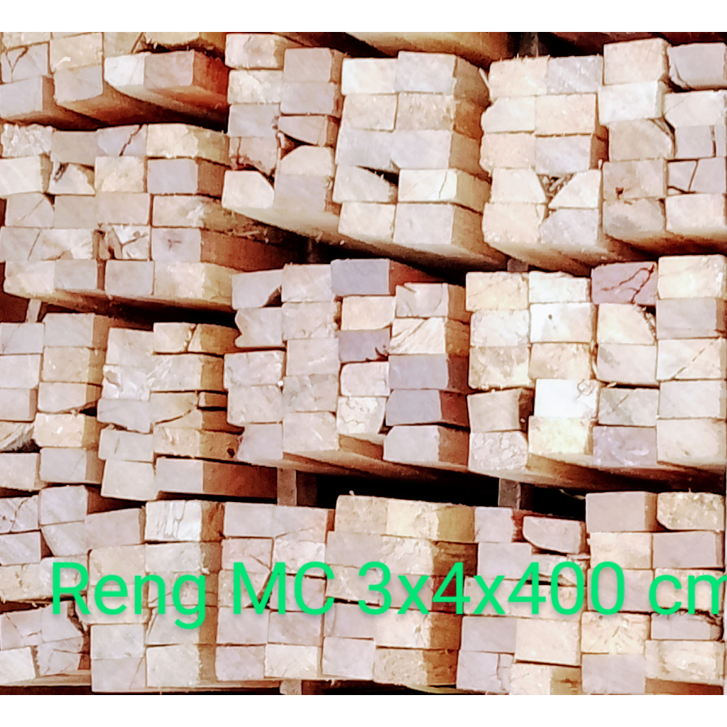 KAYU RENG MERANTI CAMPUR (MC) JAMBI Uk : 3 x 4 x 400 CM (HARGA / KUBIK)