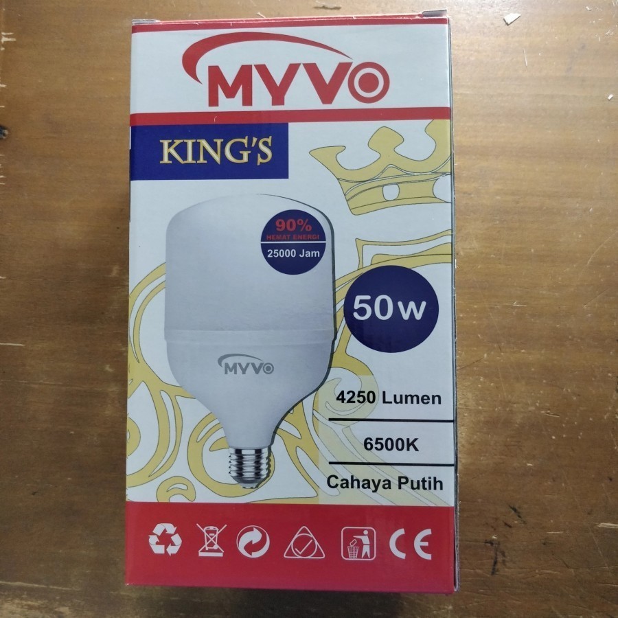 lampu led myvo 50 watt kapsul kings bulb/led myvo 50 watt