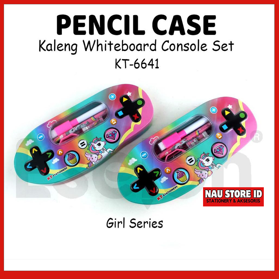 

KOTAK PENSIL SET STATIONERY MOTIF UNICORN / Kotak Pensil Kaleng Whiteboard + Stationary Set Fancy Karakter KT 6641