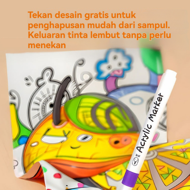 

Ay00! Acrylic Marker Spidol Pen Paint Marker Pen Paint Tahan Air Dan Anti Luntur Art Craft Pena