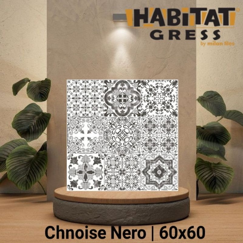 Keramik Habitat 60x60 Milan Chinoise Neri