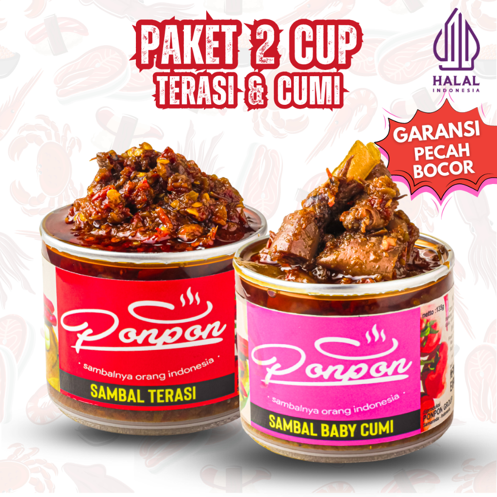 

SAMBAL TERASI UDANG REBON DAN SAMBEL BABY CUMI PREMIUM Kemasan Praktis Siap Saji Garansi Bocor