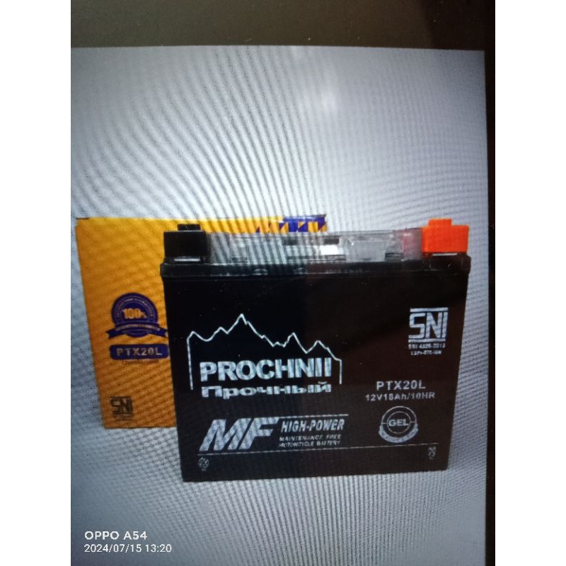 Aki Motor Model Gel Prochnii YTX20L HD Softail Yuasa Toyo Motobatt