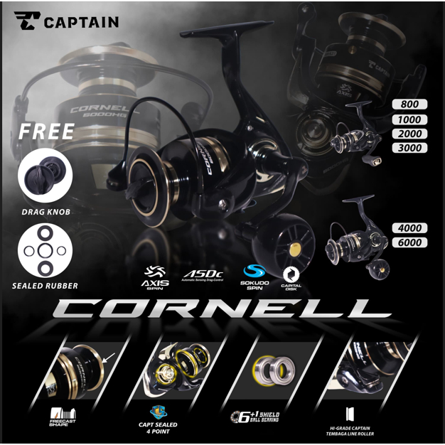 [NEW] Reel Pancing Spinning Captain Cornell Free Drag Knob