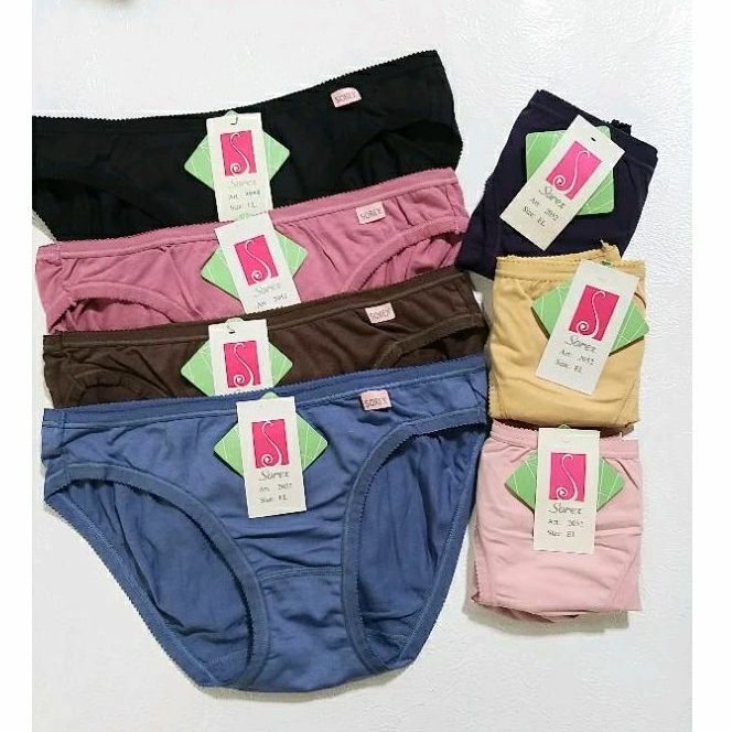 ( 1set 3pcs ) Sorex Celana Dalam Wanita Cd Katun Sorex Model Mini art.2052
