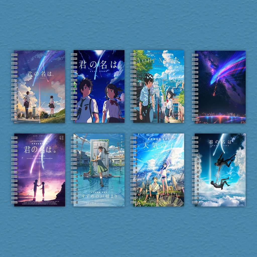 

(BELI 6 GRATIS 1)Buku Tulis Catatan buku notebook buku diary Notebook Ring Spiral A6 60 Lembar koleksi gambar Anime KIMI NO NAWA