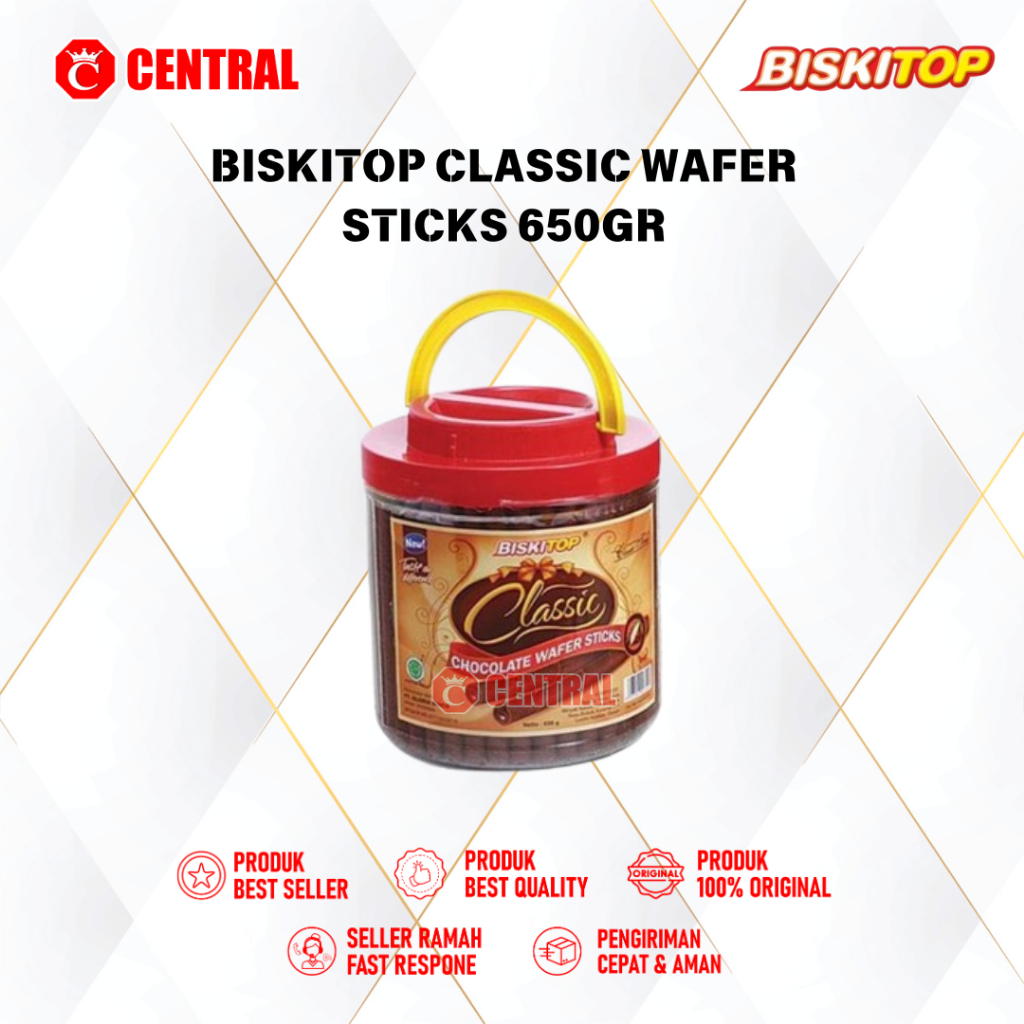 BISKITOP Classic Wafer Sticks  650Gr Plus Bubblewrap /Centralbandung