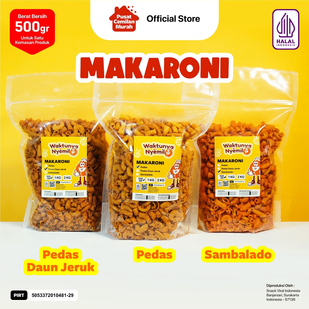 

MAKARONI KILOAN 500 GR Food Snack Camilan