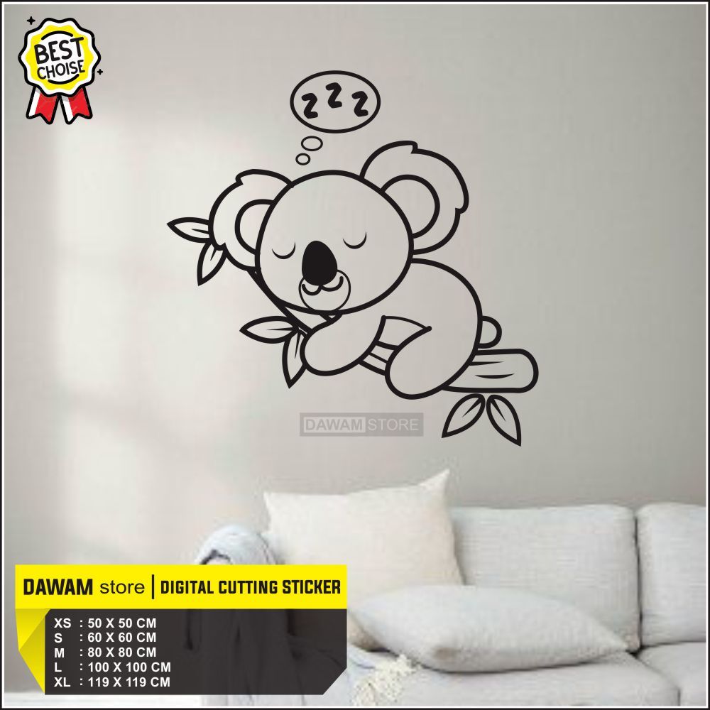 Sticker Dinding Kamar Tidur Pria Wanita Dekorasi Rumah Wallsticker Panda