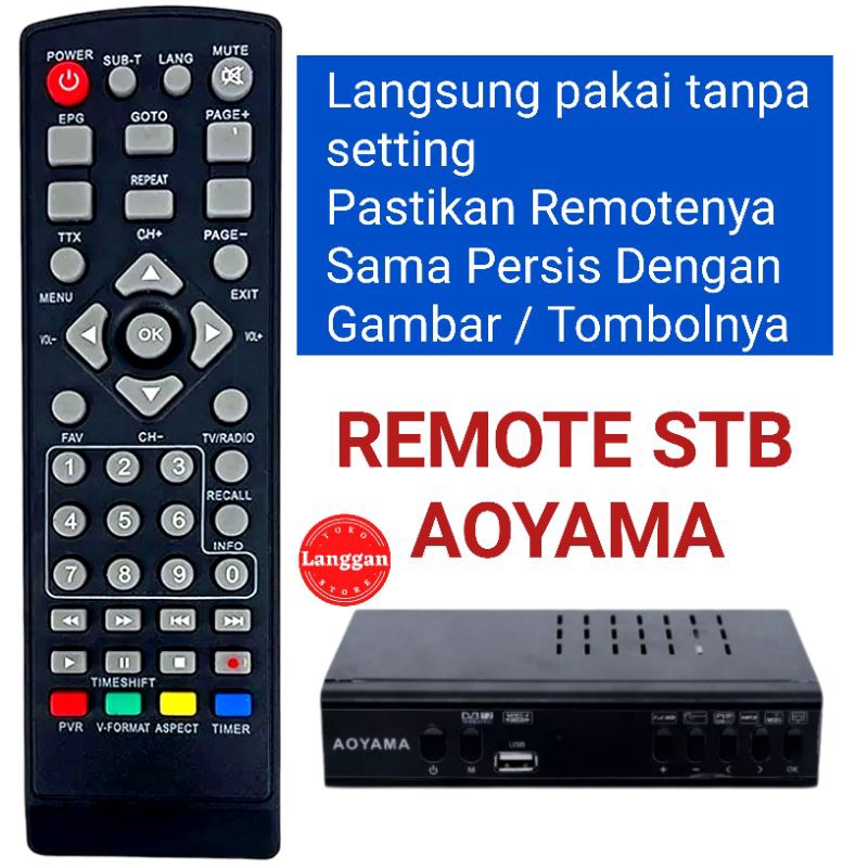 Remote Remot Stb Aoyama / Remot set top box Aoyama