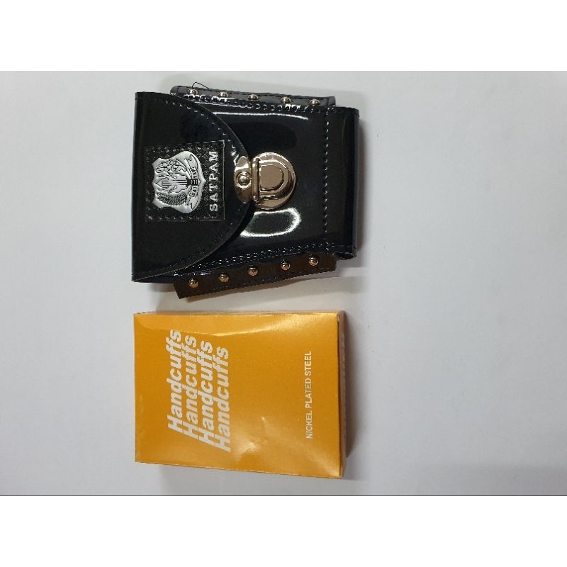 Sarung Borgol Kalek Hitam Logo Dan Borgol Dus Kuning | Borgol security | Borgol polisi Sama Sarungny