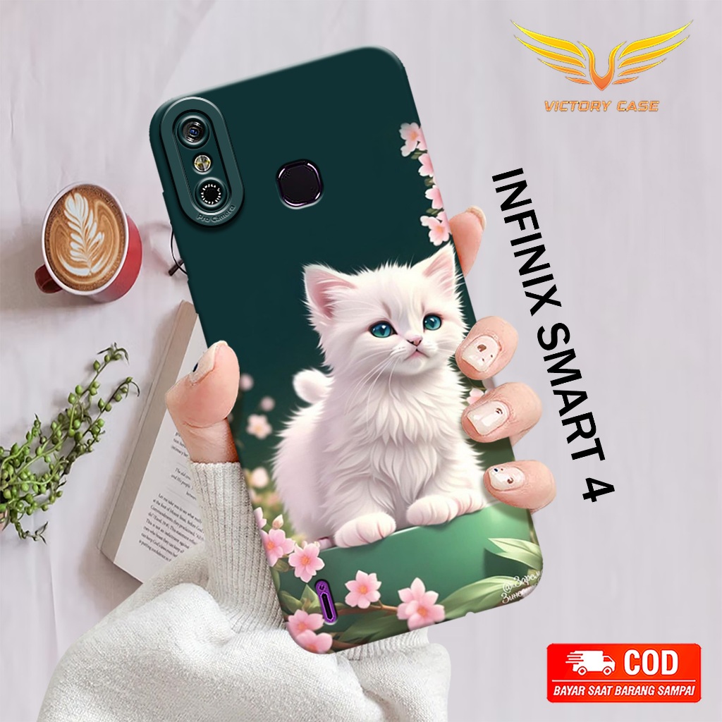 New Kucing Case - Softcase Infinix Smart 4 - Terbaru - Case Hp Infinix Smart 4 - Casing Infinix Smar